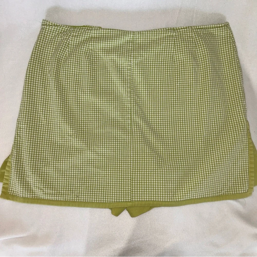 Requirements Lime Checkered Skort
